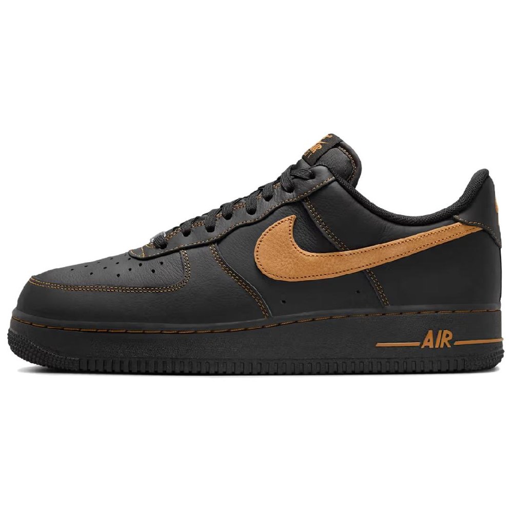 Nike Air Force 1 Anti Slip Wear Resistant Low Top Skateboard Shoes Unisex Black