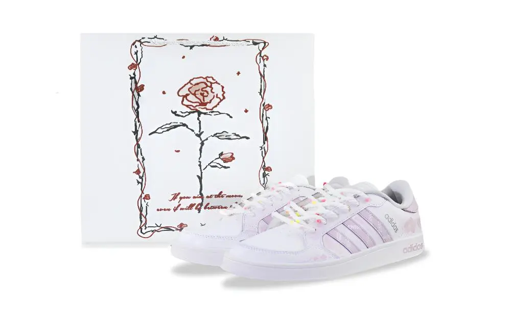 Adidas Neo Breaknet Wear resistant And Lightweight Low top Skateboard Shoes Unisex Pink White