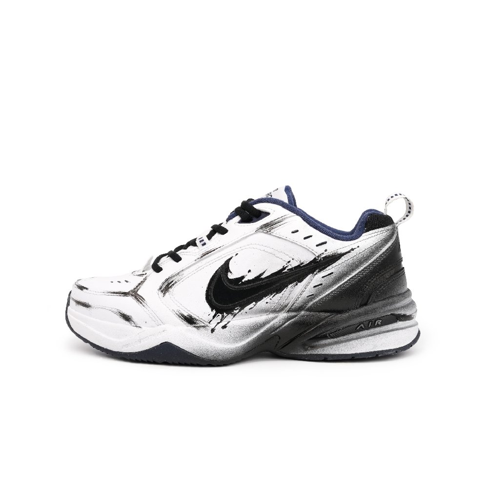 Nike Air Monarch 4 Cushioned Slip-Resistant Low-Top Chunky Sneakers Unisex Black White