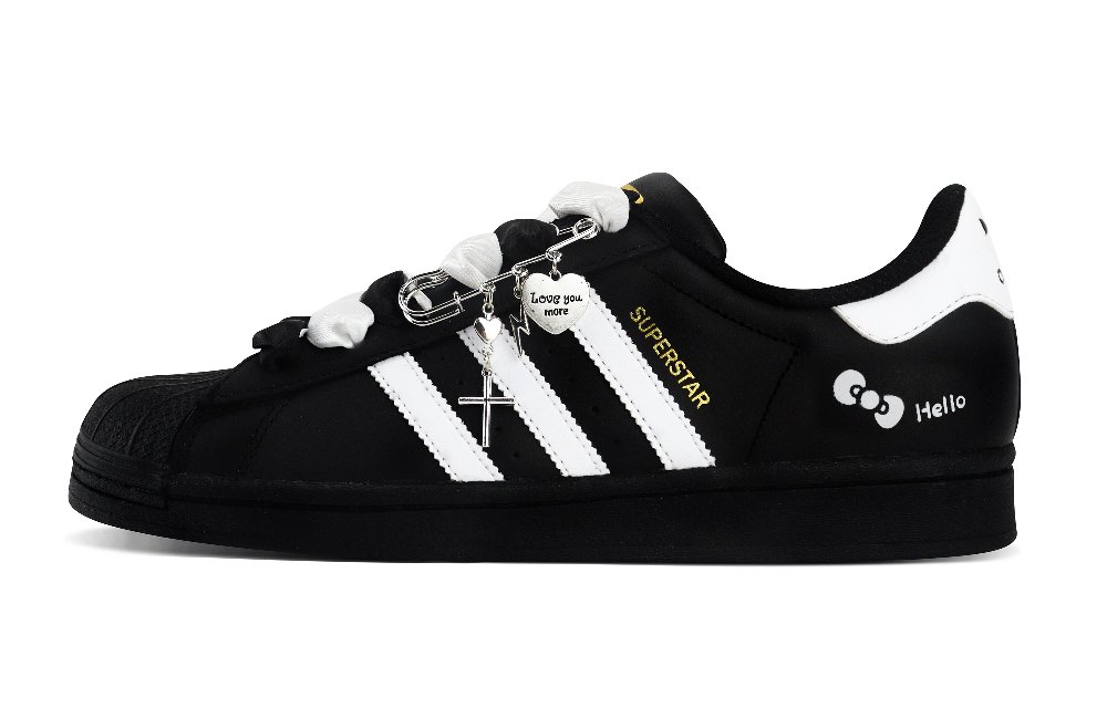 Adidas Originals SUPERSTAR Anti-Slip And Wear-Resistant Lightweight Low-Top Skateboard Shoes Unisex Black