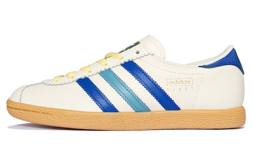 Adidas Originals Stadt Moon Mail, Tahiti Shock Absorbers Low Top Skateboard Shoes Unisex White Blue