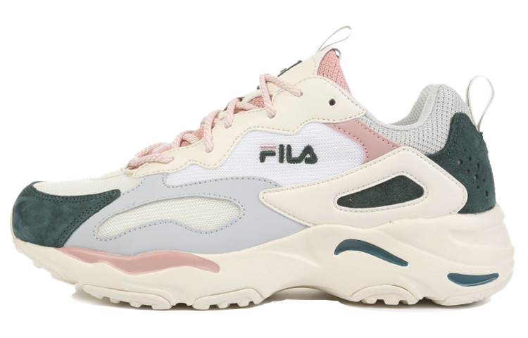 FILA Ray Tracer Low Top Running Shoes White/Pink/Green