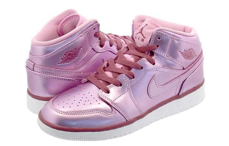 Jordan 1 Mid Pink Rise GS купить в интернет-магазине Yoocart с быстрой доставкой по России.