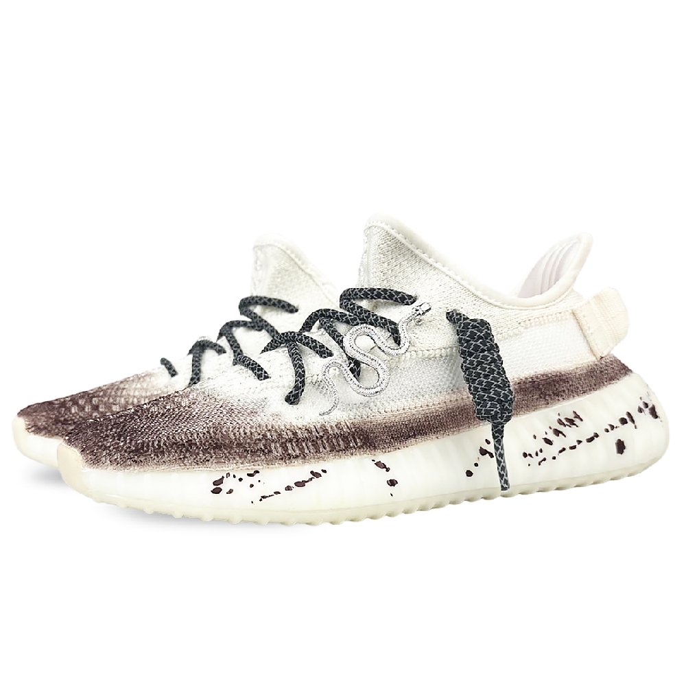 Adidas Originals Yeezy Boost 350 V2 Abrasion-Resistant Low-Top Casual Shoes Unisex White Brown