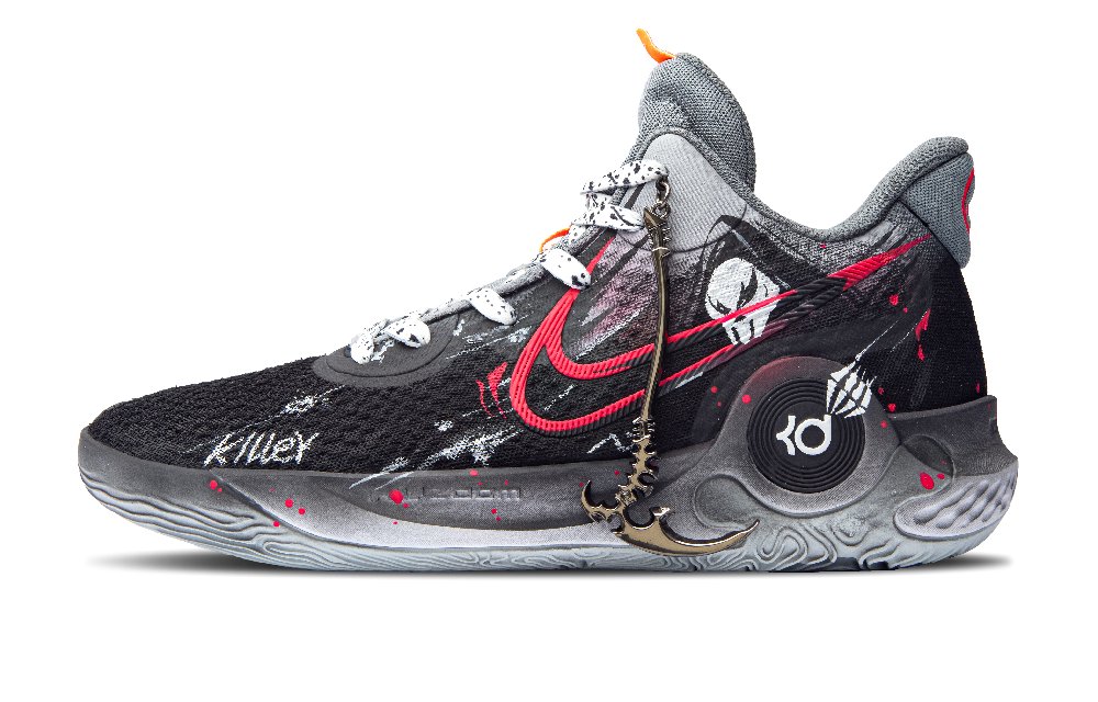 Nike KD Trey 5 IX Scythe Kayn Shadow Abrasion Resistant Mid Top Basketball Shoes Unisex Black Red