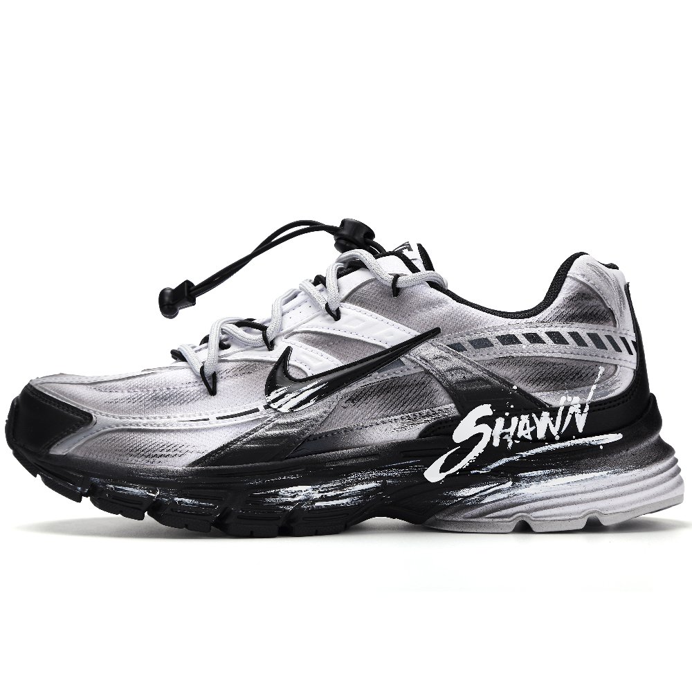 Nike Initiator Abrasion Resistant Low Top Casual City Commute Running Shoes Men's Black White Gray