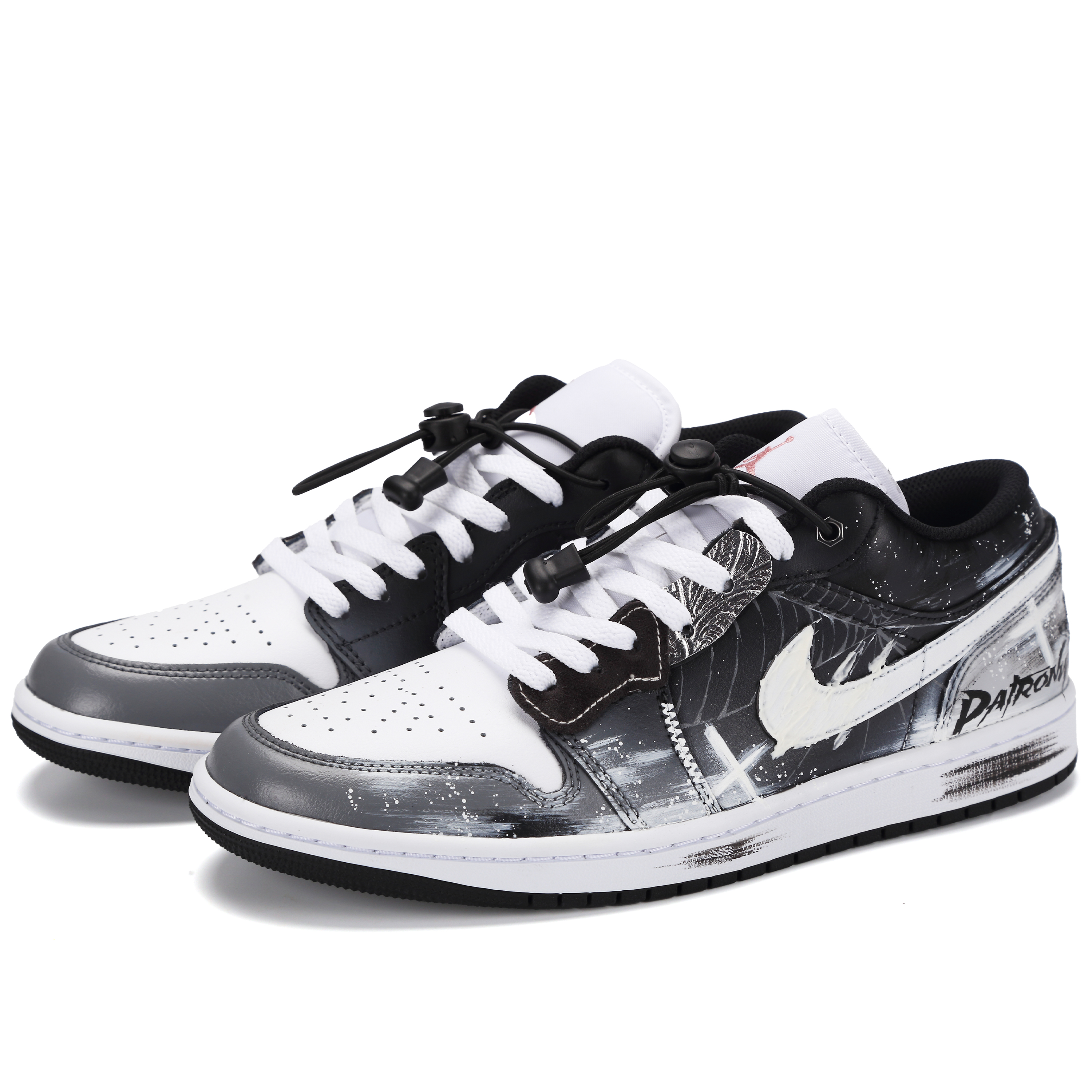Jordan Air Jordan 1 Midnight Galaxy Abrasion Resistant Low Top Vintage Basketball Shoes Men's Black Gray купить в интернет-магазине Yoocart с быстрой доставкой по России.