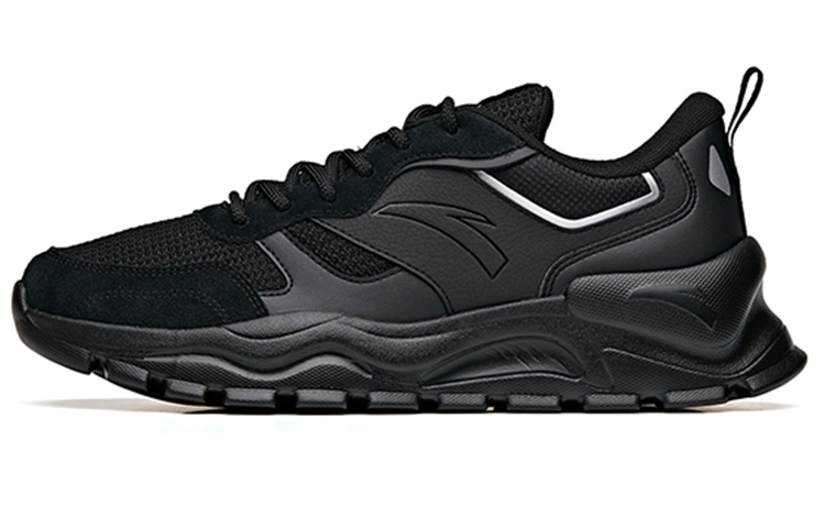 Anta Variety Training Collection Anti-Slip Wear-Resistant Low-Top Training Shoes Men's Pure Black