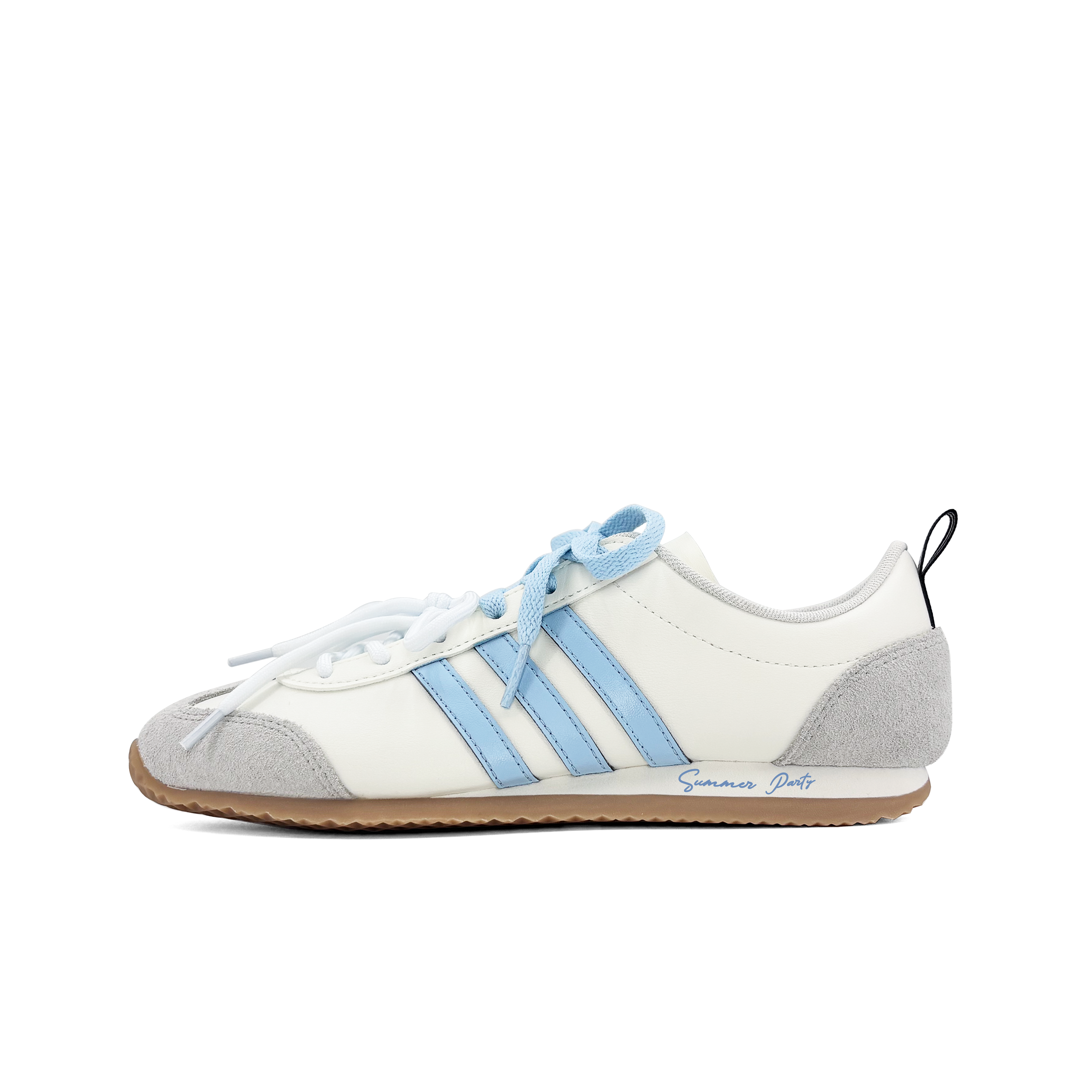 Adidas VS JOG 2.0 Abrasion Resistant Low Top Casual Shoes Unisex Light Blue