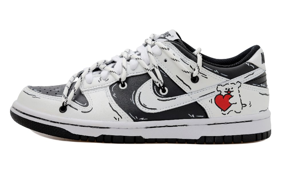 Nike Dunk Low Top Skateboard Shoes Men's Black White