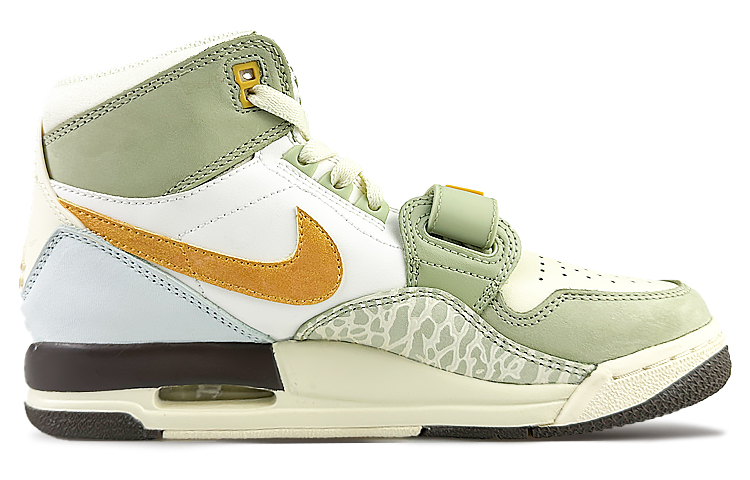 Jordan Legacy 312 Cushioning Wear-Resistant High-Top Vintage Basketball Shoes Men's Yellow White Green купить в интернет-магазине Yoocart с быстрой доставкой по России.