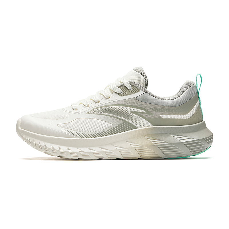 Anta Lightweight And Breathable Low-Top Running Shoes Men's Gray White