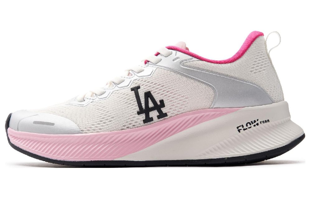 MLB Chunky Runner Ath-flow Cushioned Wear-Resistant Lightweight Low-Top Running Shoes Women's Silver Pink
