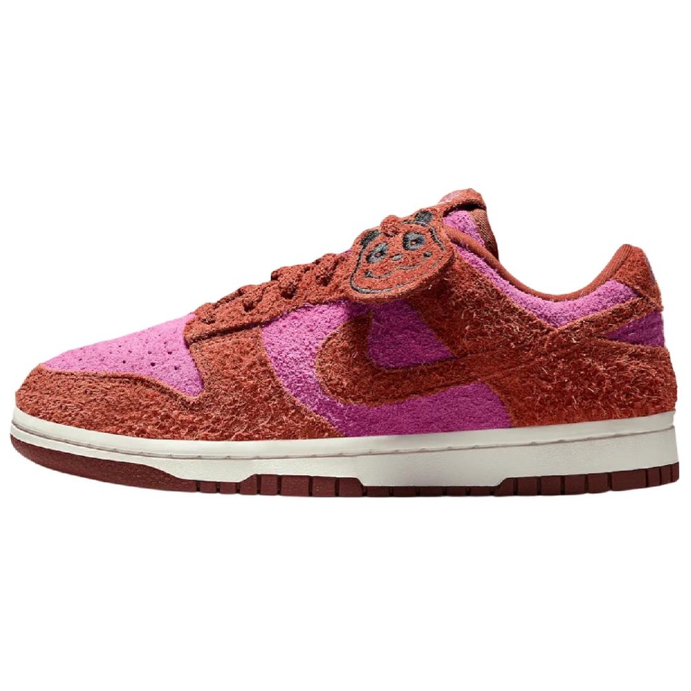 Nike Dunk Breathable Support Low Top Skateboard Shoes Unisex Red Pink