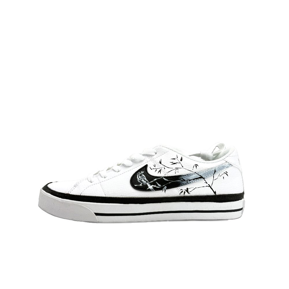 Nike Court Legacy Magpie Startled By The Branch Cushioning, Wear Resistant Low Top Skateboard Shoes Men's Black