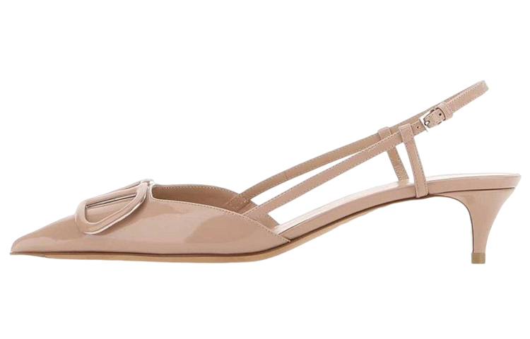 Valentino Cone Heel High Heels 5.5cm Women's Nude