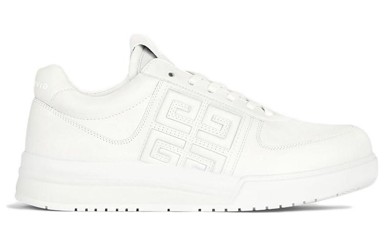Givenchy White G4 Leather Low-Top Sneakers