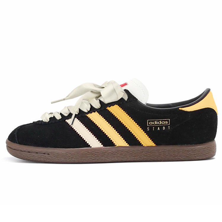 Adidas Originals Stadt Slip Resistant Low Top Skateboard Shoes Unisex Yellow Black