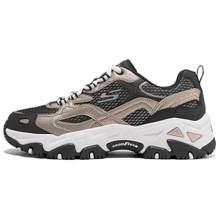 Skechers D'LITES Hiker Abrasion Resistant Breathable Low top Chunky Sneakers Men's Taupe
