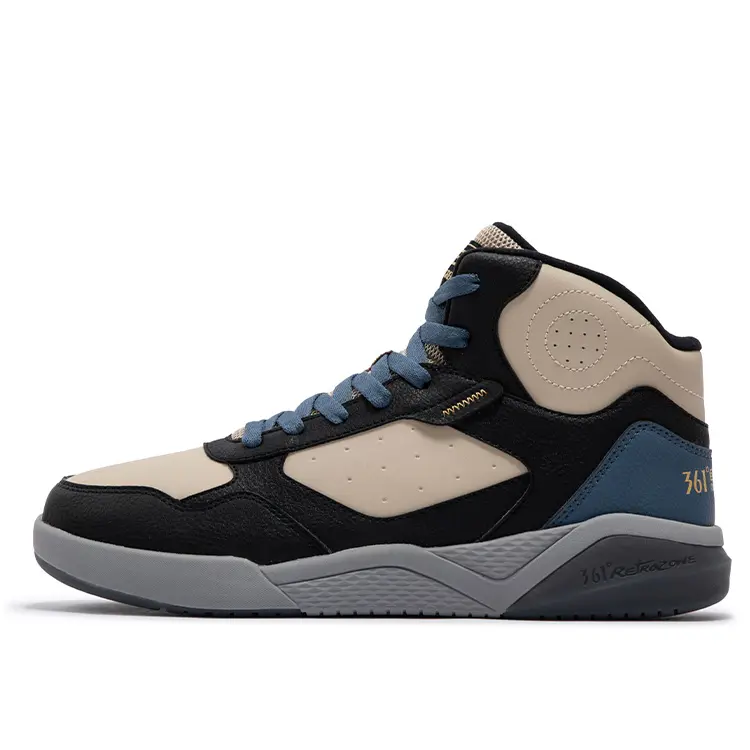 361° Winter Syndrome Anti-Slip And Wear-Resistant Warm High-Top Casual Shoes Men's Black Brown