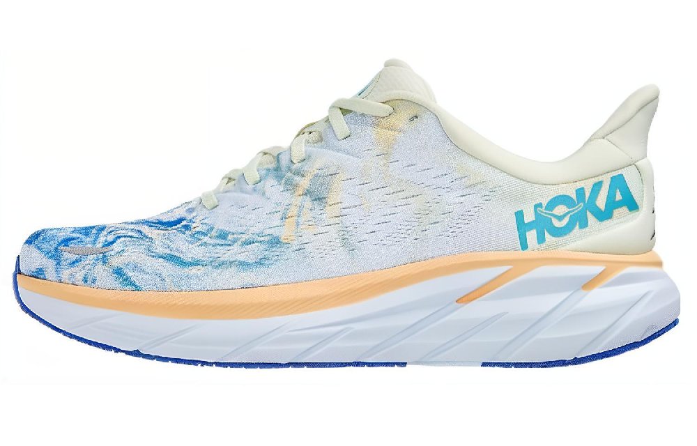 HOKA ONE ONE Clifton 8 Wide 'White Blue'