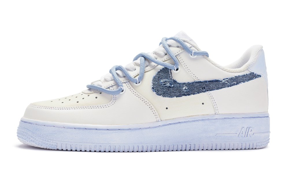 Nike Air Force 1 Air Force 1 Skateboard Shoes Women's Beige White Blue