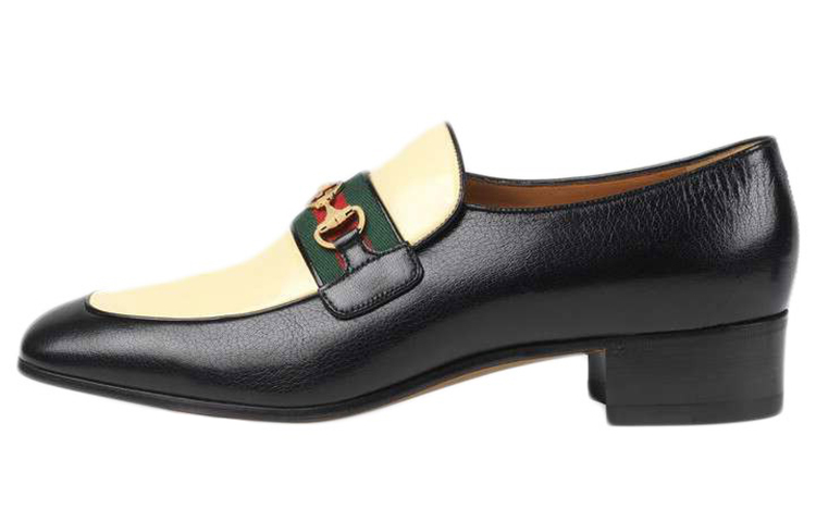 GUCCI Interlocking G Leather Loafers