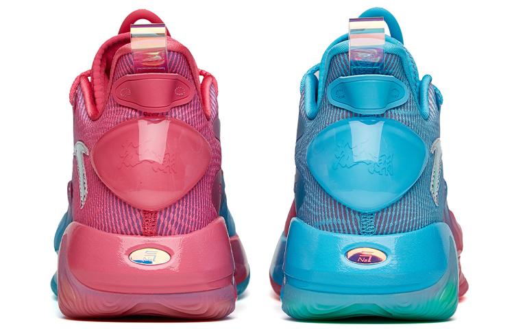 Anta Frenzy 3 Pro Mid-Top Performance Basketball Shoes Men's Purple Red Mismatched