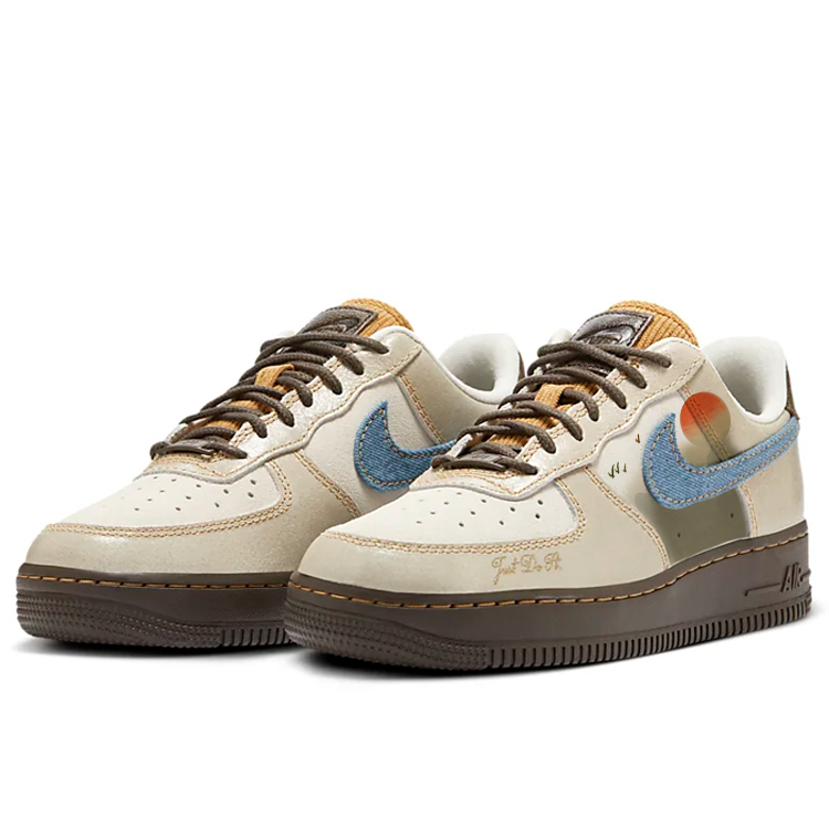 Nike Air Force 1 Landscape Mood Slip-Resistant Low-Top Skateboard Shoes Women's Brown купить в интернет-магазине Yoocart с быстрой доставкой по России.