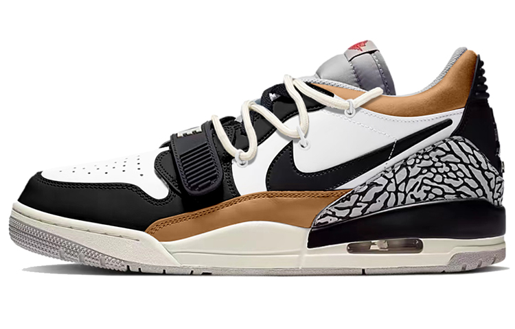 Jordan Legacy 312 Low-Top Vintage Basketball Shoes Men's Black Brown Gray