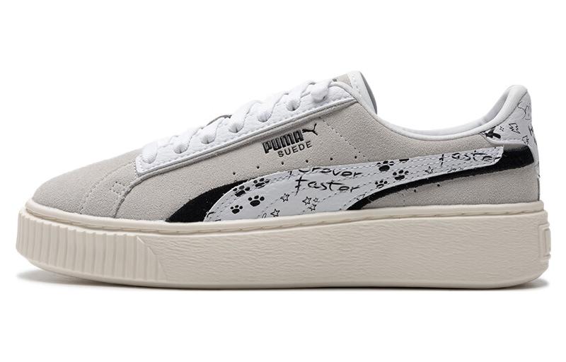 PUMA Suede Platform Draw 'Grey White' Women's