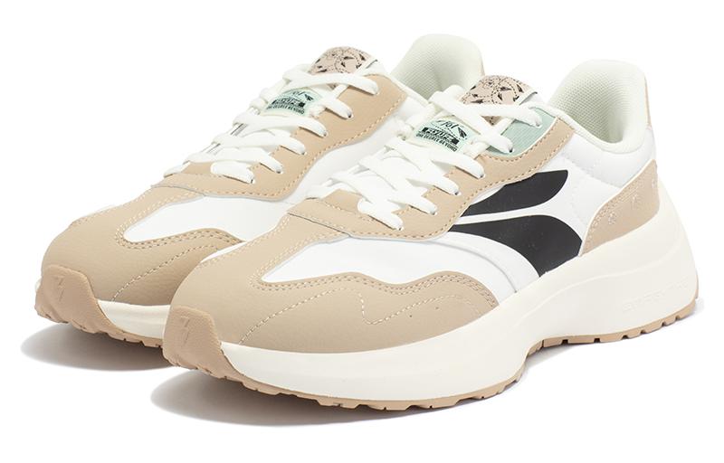 361° Anti Slip Wear Resistant Low Top Casual Running Shoes Women's White Umber