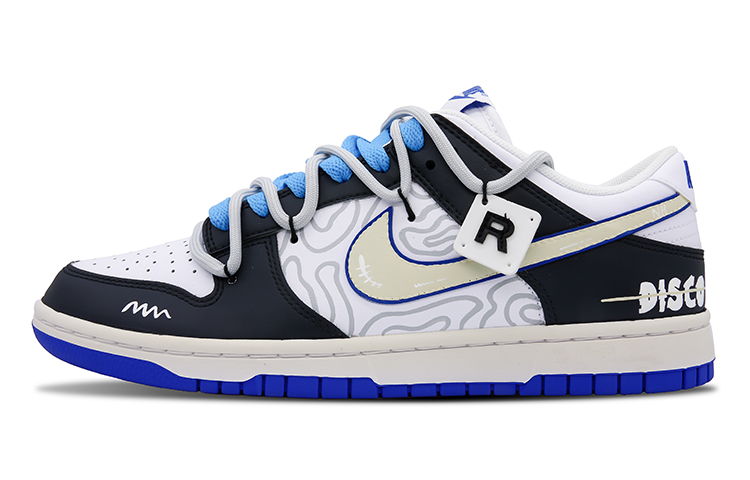 Nike Dunk Graffiti Artist Low-Top Skateboard Shoes Women's Black Blue