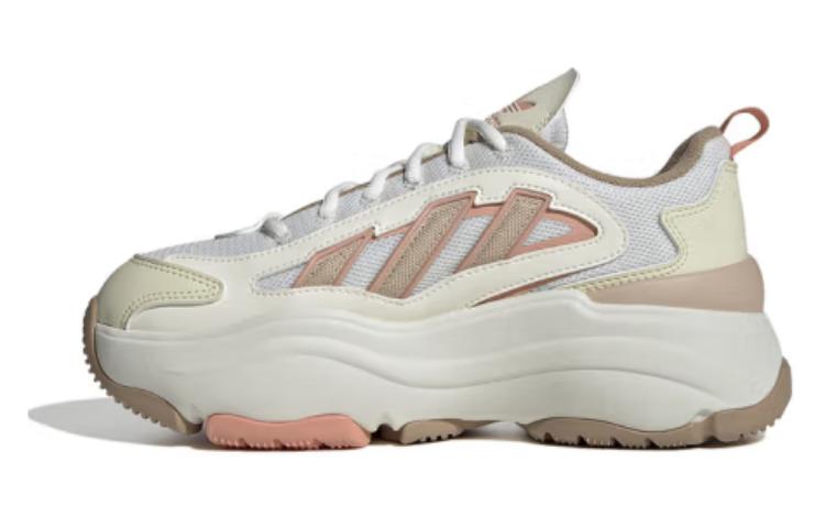 Adidas Originals OZGAIA Anti-Slip Wear-Resistant Low-Top Chunky Sneakers Women's Beige Pink