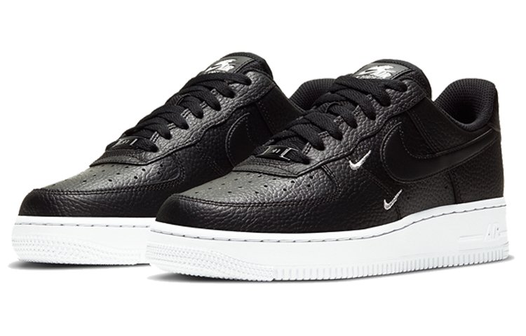 Nike Air Force 1 Low '07 Essential Black White Silver Mini Swoosh Women's купить в интернет-магазине Yoocart с быстрой доставкой по России.