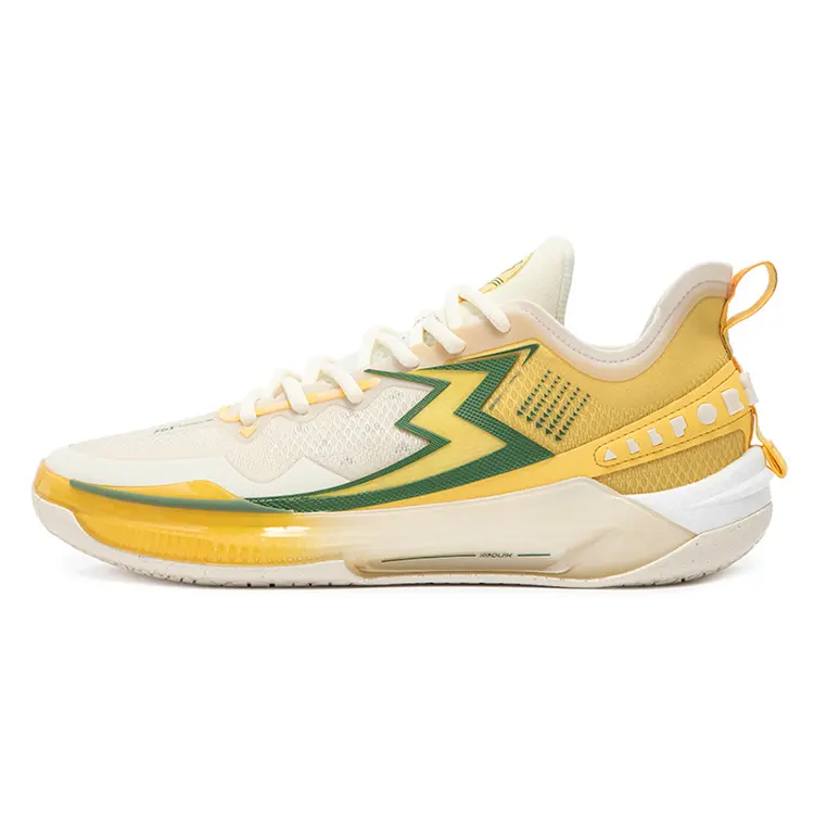 361° BIG3 5.0 Quick PRO Basketball Shoes Men's Low top Feather White/Stamen Yellow