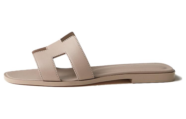 HERMES Slide Slippers Women's Beige