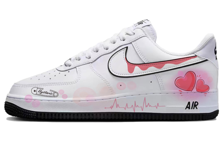 Nike Air Force 1 Low-Top Skateboard Shoes Men's White Black