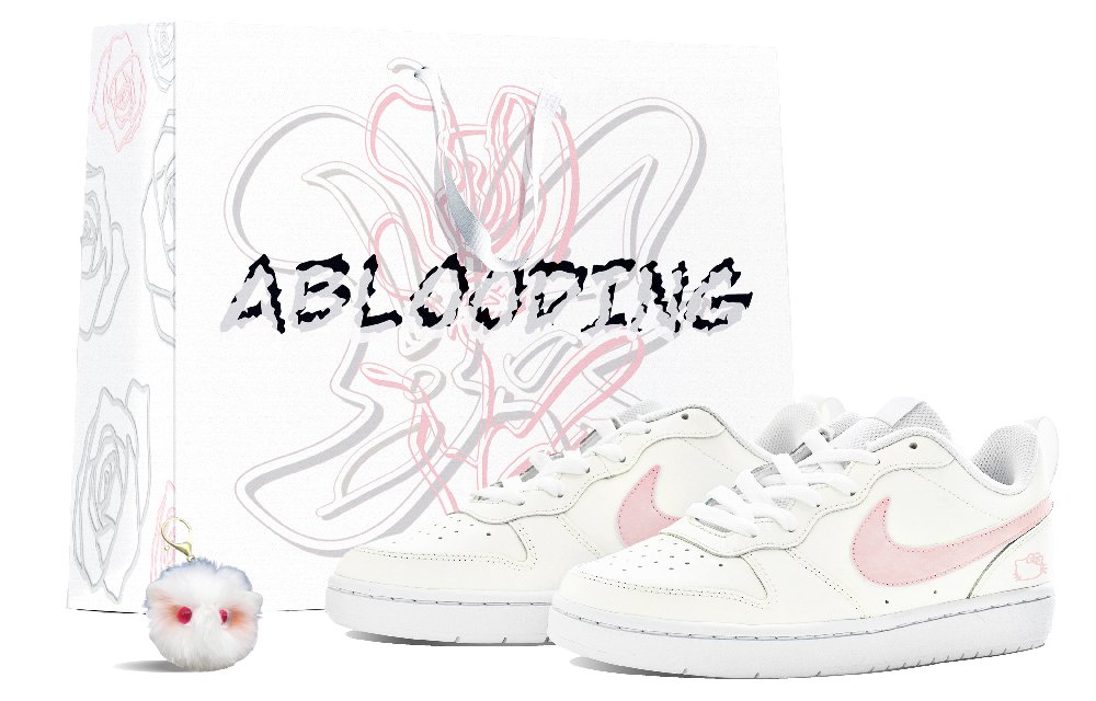 Nike Court Borough 2 ABLOODING Slip Resistant Low Top Skateboard Shoes GS