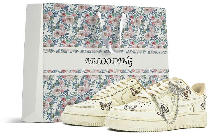 Nike Air Force 1 Skateboard Shoes Women's Low-Top Beige Brown