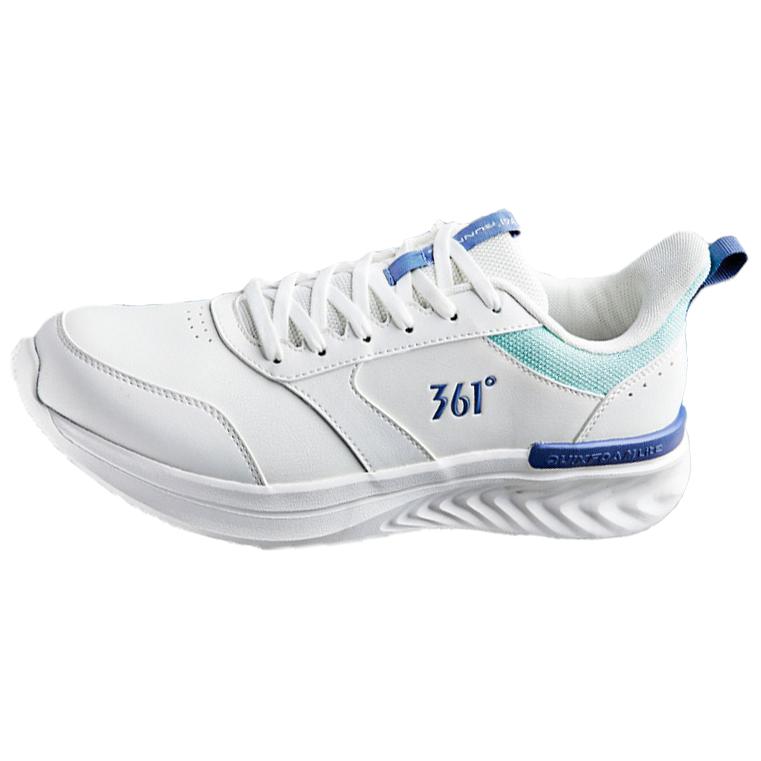 361° Cushioned Slip-Resistant Low-Top Running Shoes Men's White Blue