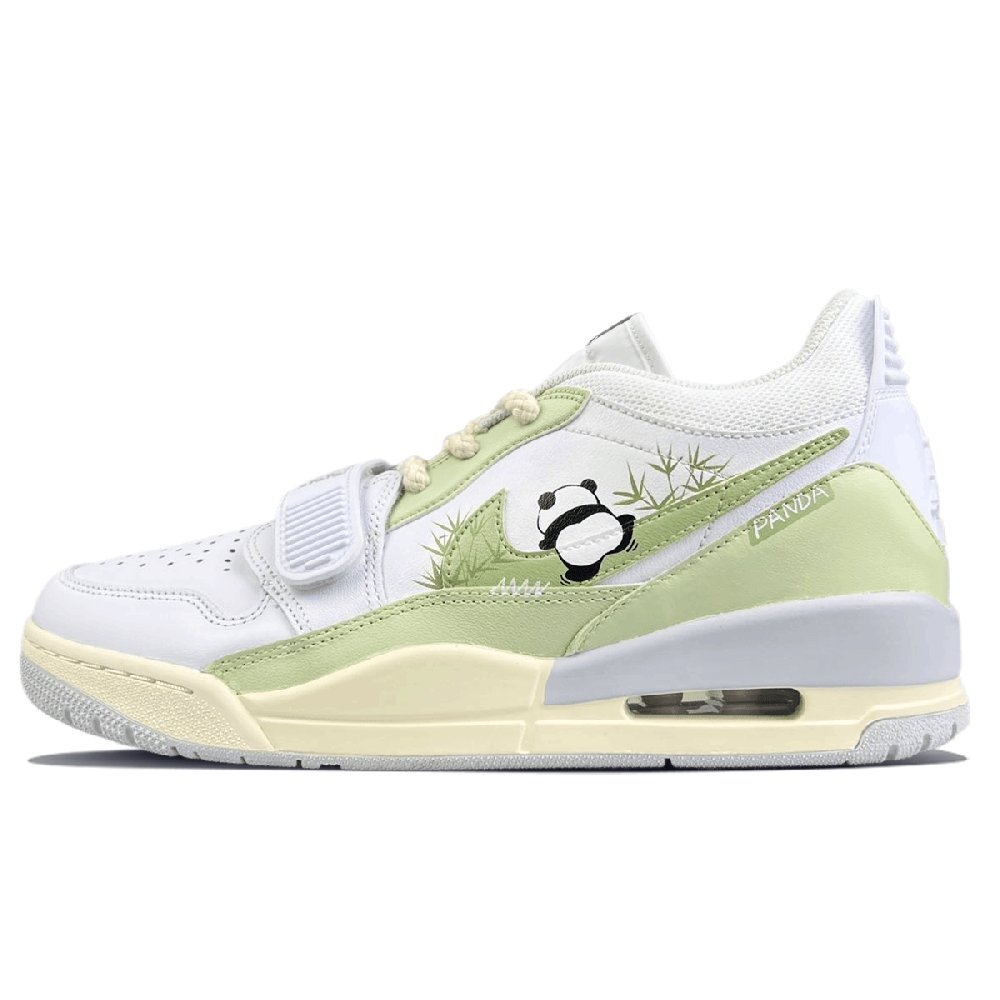 Jordan Legacy 312 Cushioning Wear-Resistant Low-Top Vintage Basketball Shoes Men's White Green