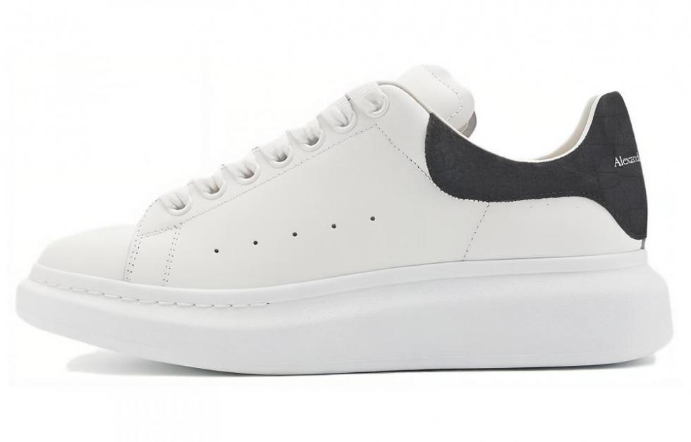 Alexander McQueen Oversized Sneaker 'Black Embossed Suede Crocodile'