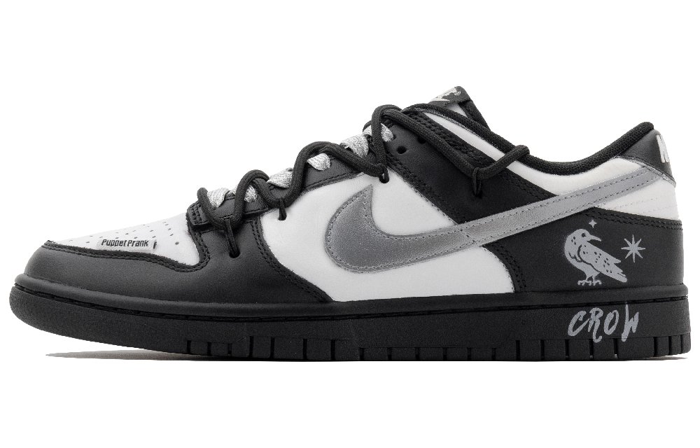 Nike Dunk Anti-Slip And Wear-Resistant Lightweight Low-Top Skateboard Shoes Unisex Black White