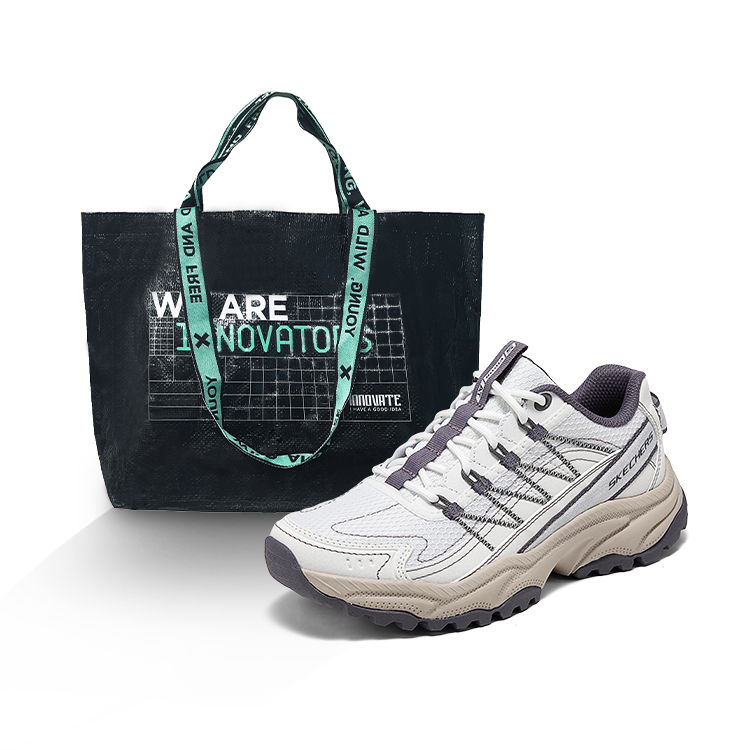 Skechers OUTDOOR WOMENS Abrasion Resistant Rebound Lightweight Low Top Hiking Shoes Women's White Gray купить в интернет-магазине Yoocart с быстрой доставкой по России.