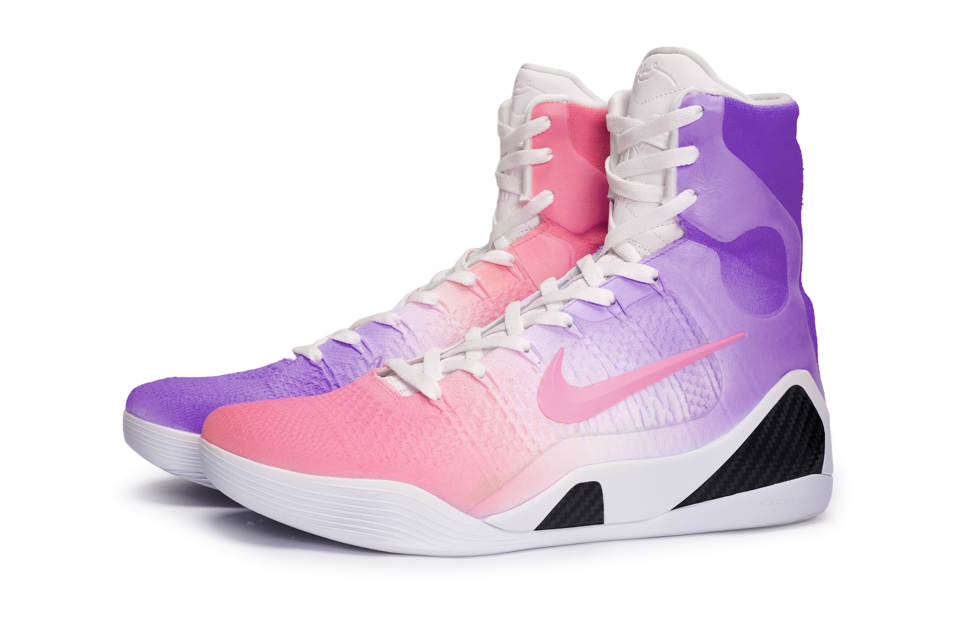 Nike Kobe 9 Slip Resistant High Top Basketball Shoes Unisex White Black Purple Pink купить в интернет-магазине Yoocart с быстрой доставкой по России.