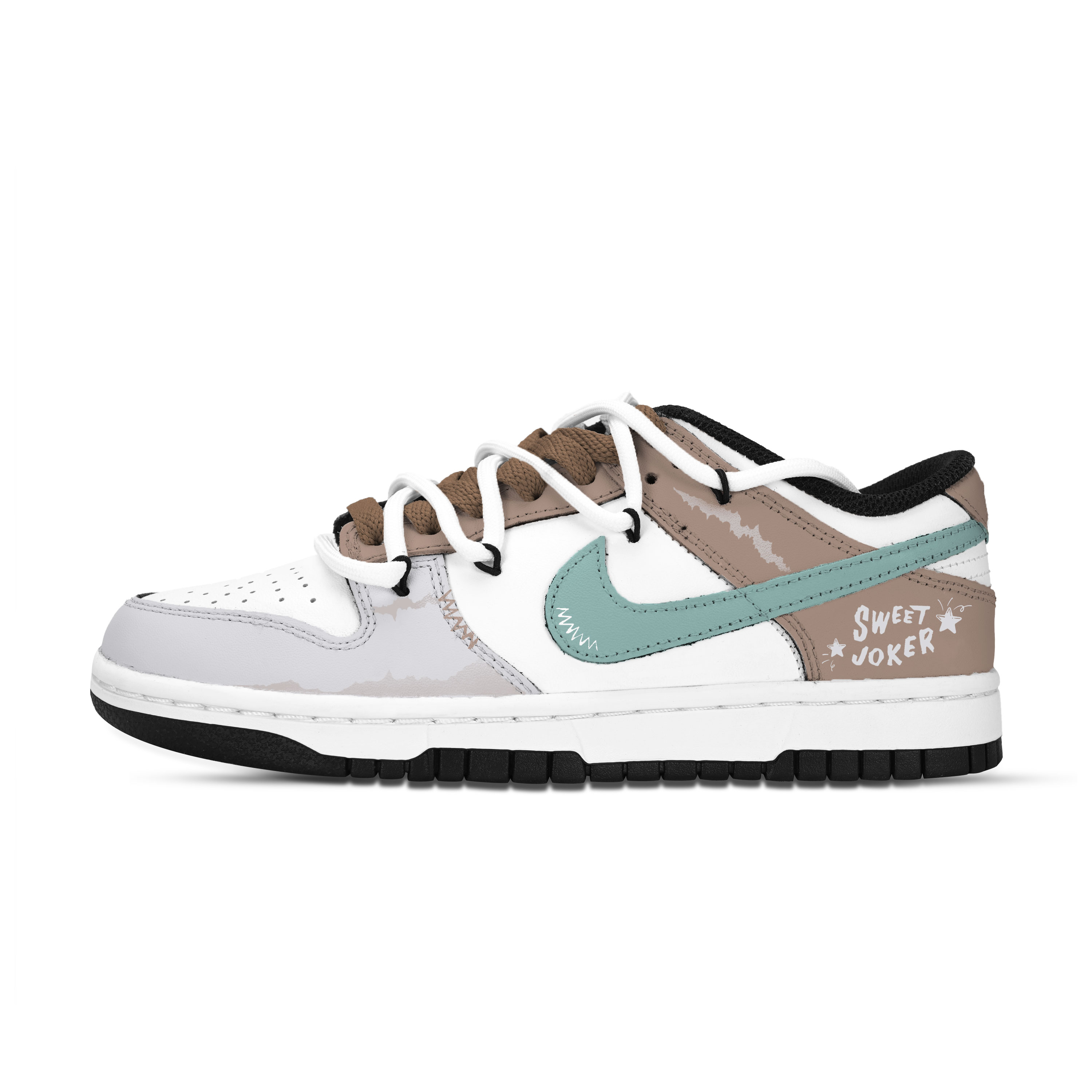 Nike Dunk Elegant And Wonderful Abrasion Resistant Slip Resistant Low top Skateboard Shoes Unisex Brown Gray Green