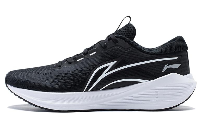 LiNing Wave V2 Shock Absorbers Slip Resistant Abrasion Resistant Low top Casual Running Shoes Men's Black