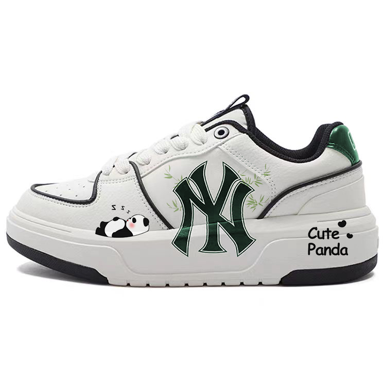MLB Chunky Liner Slip-Resistant Cushioning Wear-Resistant Low-Top Skateboard Shoes Unisex White Green