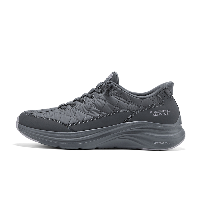 Skechers Slip ins Abrasion Resistant Casual Shoes Unisex Charcoal Gray
